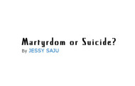 Martyrdom or Suicide?
